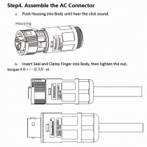 (Dis)assembling the AC connector for YC500