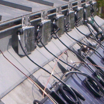 A photo of the micro-inverter installation