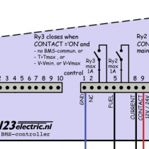 BMS123 operating outputs Ry2 and Ry3