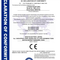 CE declaration of conformity for the Winston Battery products