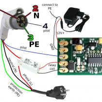 EVSE connection wiring diagram