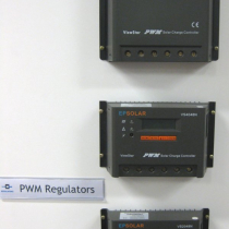 PWM solar charge controllers (regulators)