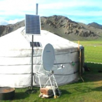 The nomads in the grassy plains of Mongolia are solar powered