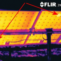 Using the infra-red camera to analyze solar panels