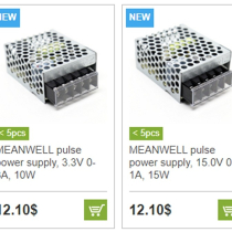 MEANWELL — RS Series — 10W and 15W Power supplies