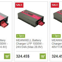 MEANWELL PB Series of Chargers 12V, 24V, 48V