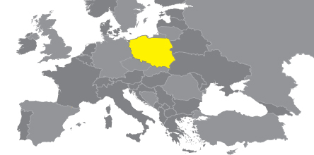 Europe map of Poland