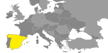 Europe map of Spain