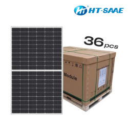 HT SAAE Tier 1 Solar Panel Mono HalfCut 455Wp, 120 Cells, Palette 36pcs, White 