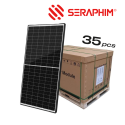 SARAPHIM Tier 1 Solar Panel Mono HalfCut PERC 445Wp, 144 Cells, Black 