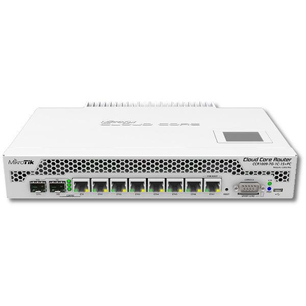 Cloud Core Router CCR1009, 7x Gbit LAN, 1x Combo port, 1x SFP+, passive cooling, L6 