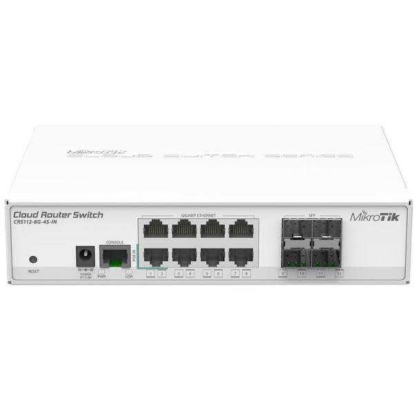 Cloud Router Switch CRS112, 8x Gbit LAN, 4x SFP, L5 