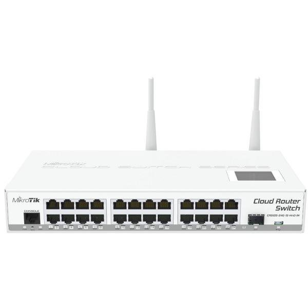 Cloud Router Switch CRS125, 24x Gbit LAN, Gbit SFP port, Wi-Fi, Touchscreen LCD, L5 