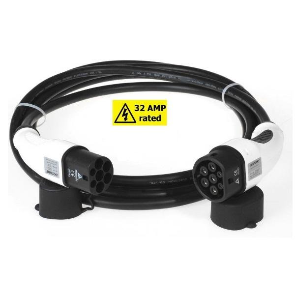 EVCharge IEC62196-2 Extension Cable M+F, 5m/32Amp (230V/32A) - SALE! 