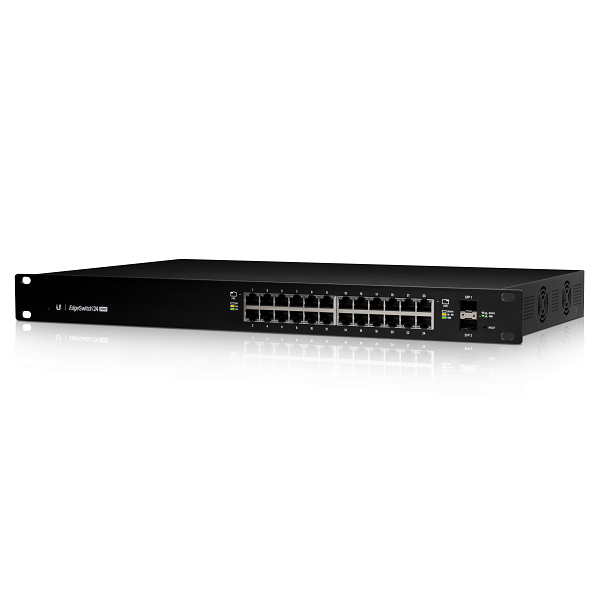 EdgeSwitch - 24x Gbit LAN, 2x SFP port, POE+, 250W  