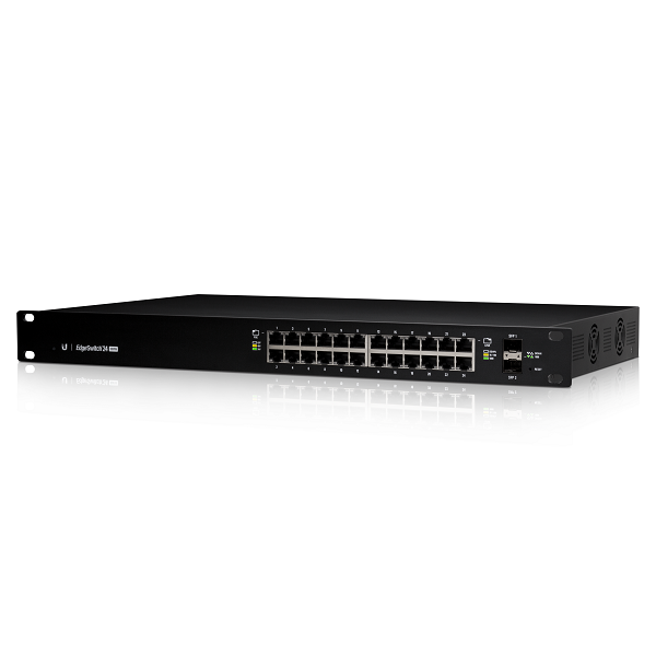 EdgeSwitch - 24x Gbit LAN, 2x SFP port, POE+, 500W  