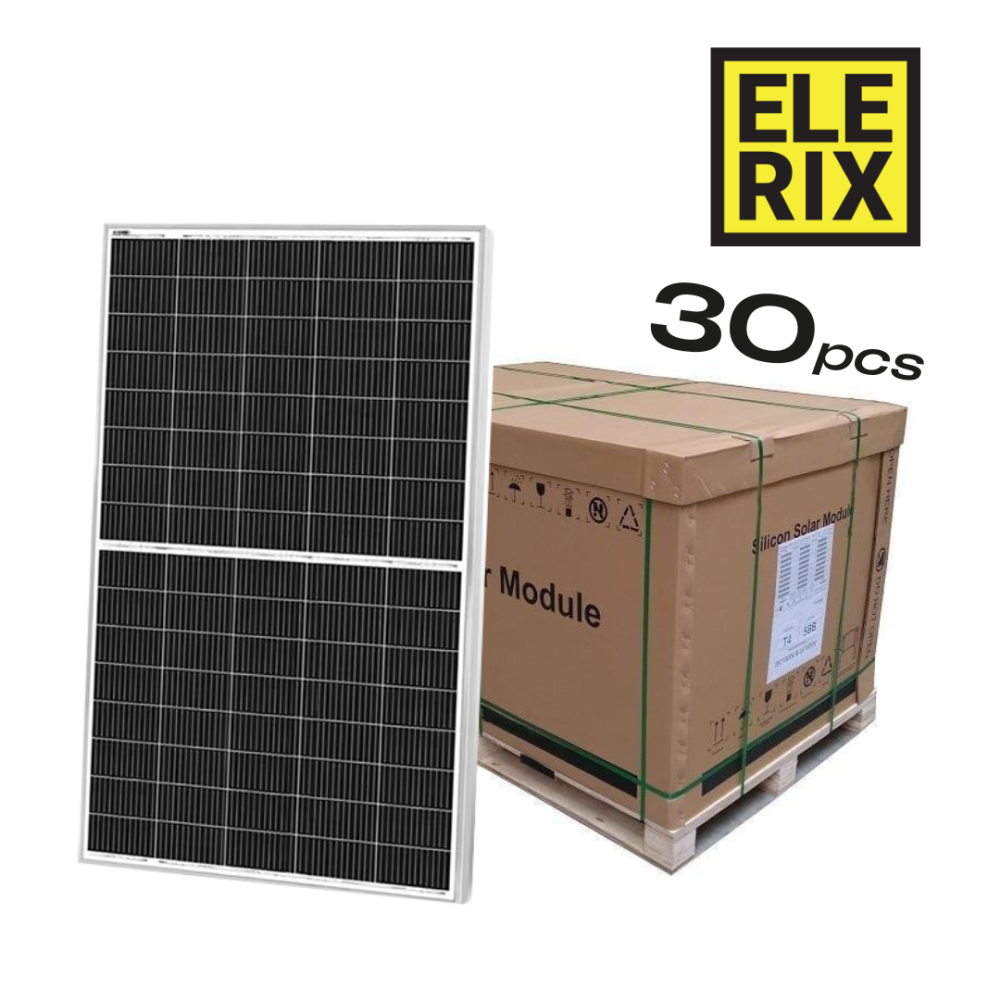 ELERIX Solar panel Mono Half Cut 410Wp 120 cells, 30mm, Pallet 30 pcs (ESM-410) White  