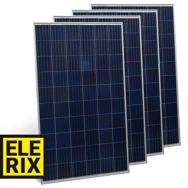 ELERIX Solar Panel Poly 285Wp 60 Cells, (ESP285 - Pack 4 Pcs) 