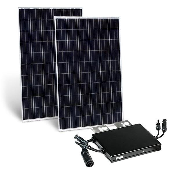 GridFree: Kit of 2pcs of solar panel 280Wp + Microinverter 230V/500W 