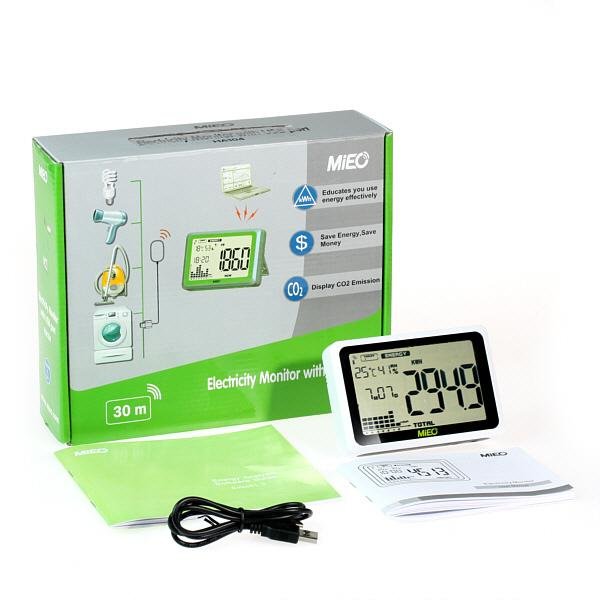 Wireless electricity  monitor with PC link, MIEO HA-104 