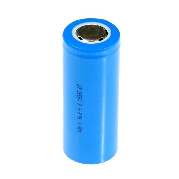 LFP26650 Rechargeable cell: 3.2V 3Ah (LiFePO4) 