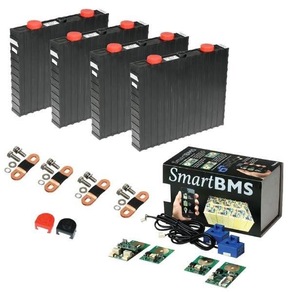 12V, 3.6kW LiFePO4 yacht set with 300Ah cells, BMS mobile monitoring 