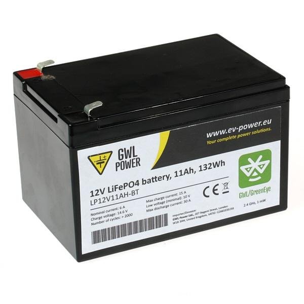 LiFePO4 Battery 12V/11Ah with PCM and Bluetooth 