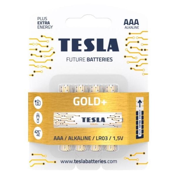 Battery 1.5V 1200 mAh (4 pcs) - LR03, AAA, Alkaline 