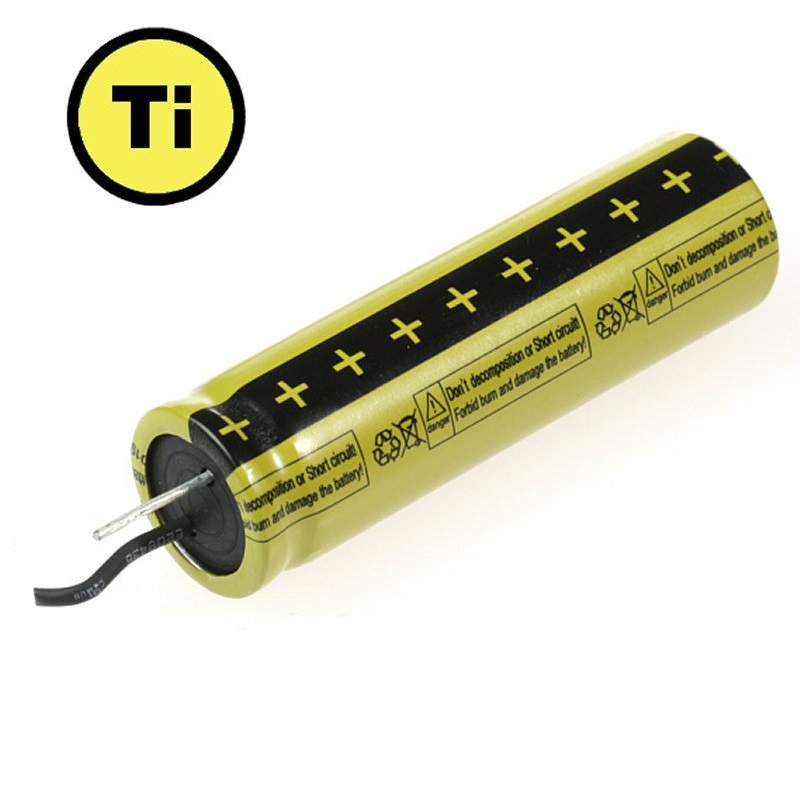 GWL/POWER Lto1865 Rechargeable Cell: 2.4V 1300 Mah (Lithium Titanate) 