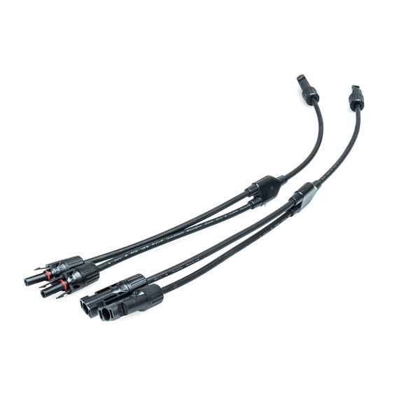 MC4 1-to-2 cable splitter connector (Male + Female set) 
