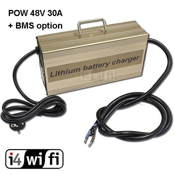 Charger 48V/30A for LiFePO4 / LiFeYPO4 + BMS con. 