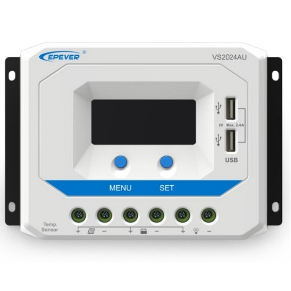 Solar PWM Controller 12/24 V, 30A, Input 50V, USB (VS3024AU) 
