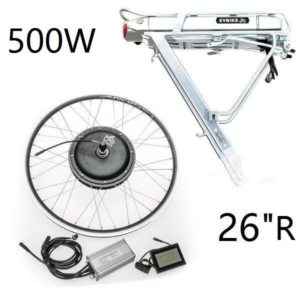 Set motor with rim 26" Rear drive, with battery 36V13Ah - rack 