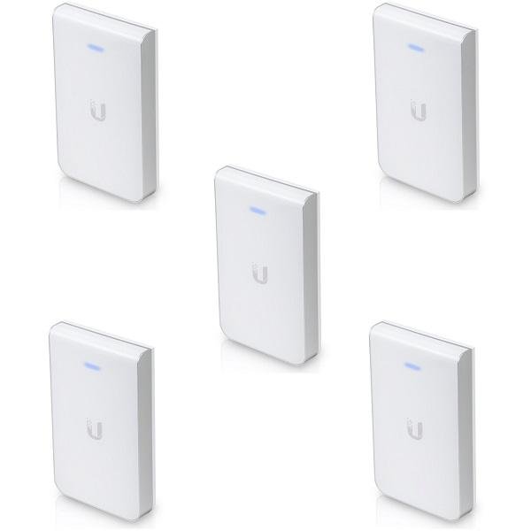 UniFi AC In-Wall 1167 Mbps AP/Hotspot 2,4/5 GHz, 802.11ac, MIMO 2x2, indoor, 5-pack 