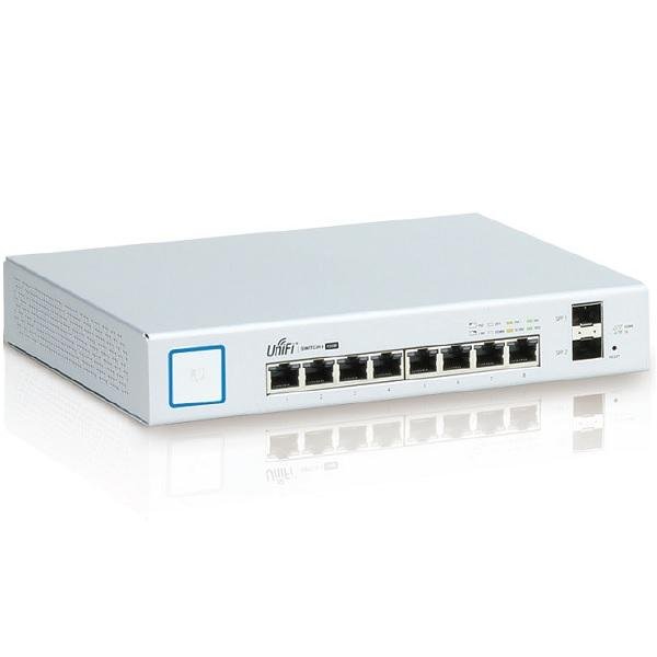 UniFi Switch - 8x Gbit LAN, 2x SFP port, POE+, 150W 