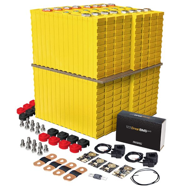 LiFePO4 12V, 2.4kWh LiFeYPO4 lithium battery set with 200Ah cells, BMS mobile monitoring Winston 