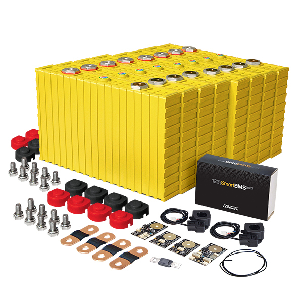 LiFePO4 12V, 4.8kWh LiFeYPO4 lithium battery set with 400Ah cells, BMS mobile monitoring Winston 